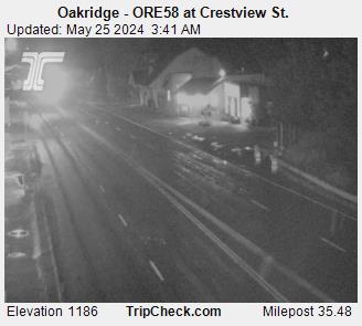 Traffic Cam Oakridge - ORE58 at Crestview St.
